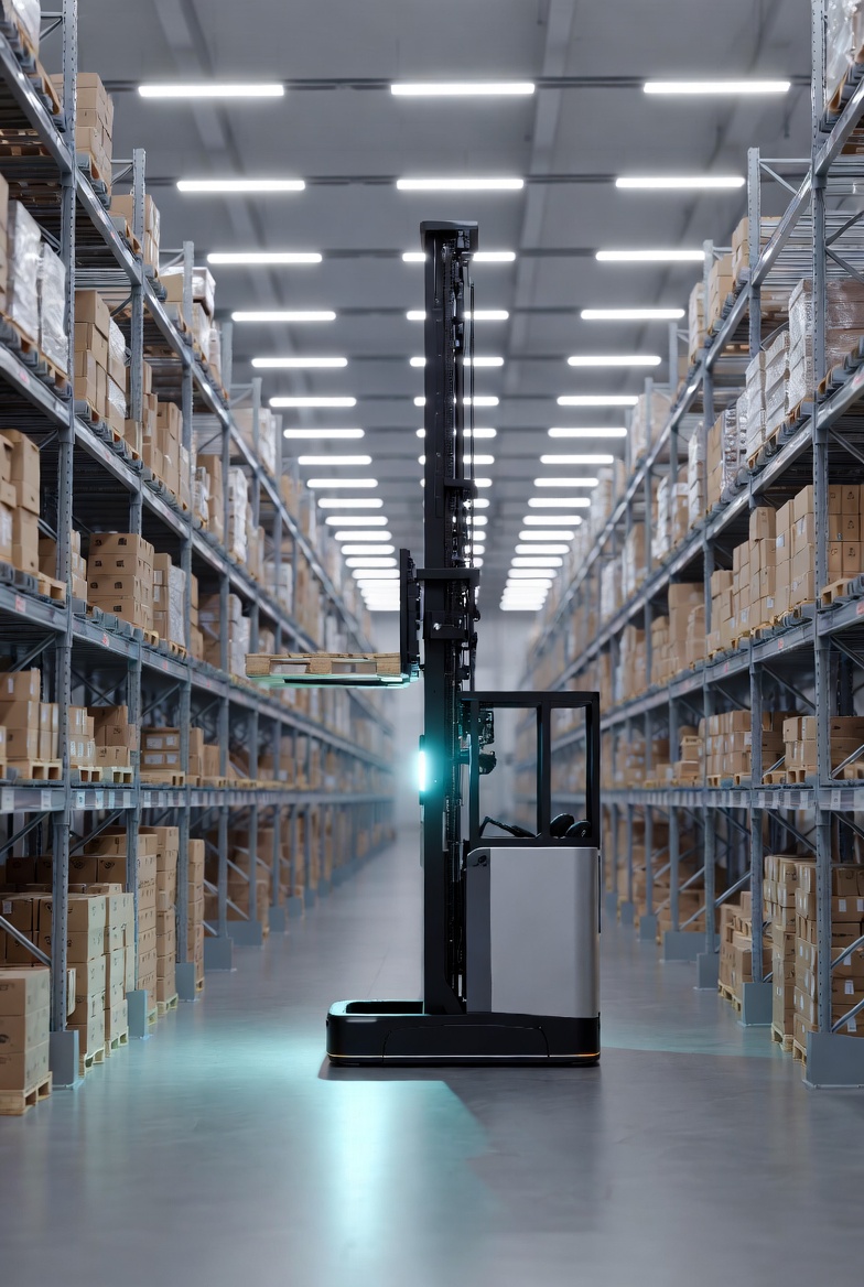 AGV robot in warehouse